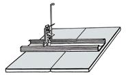 alvenaria Máx. 10cm Suporte nivelador com tirante Guia para teto Perfil F-47 Chapas Knauf Fixar as guias na parede com espaçamento máximo de 600 mm.