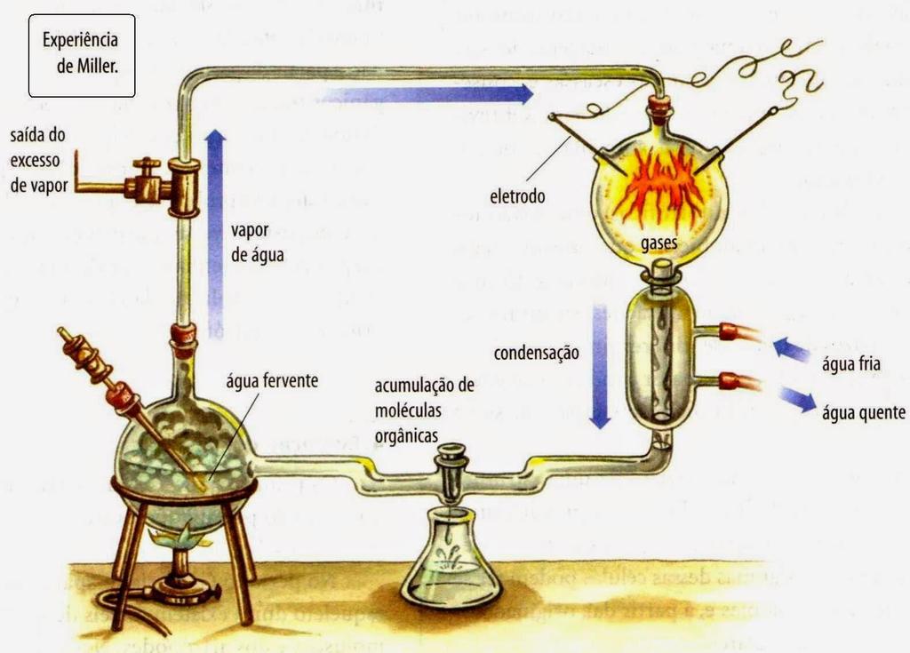 4. Experimento de Miller Stanley Lloyd Miller, em 1953, construiu em laboratório um