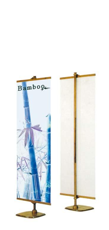 Disponible en 3 medidas. X-Banner de bois de bambou légères et démontables.