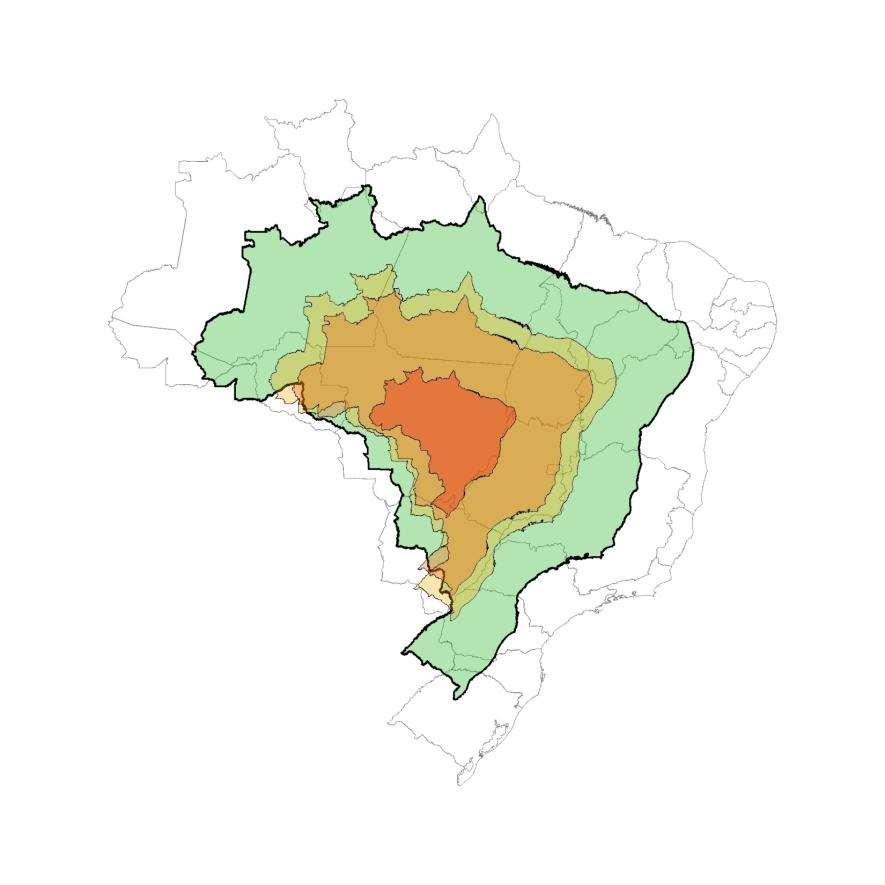 Vegetação nativa = 537 Mha (63%) Disponibilidade de áreas marginais Agricultura + Pastagens = 275 Mha (32%) Pastagens = 211 Mha