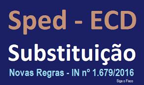 SUBSTITUIÇÃO DA ECD A substituição de livros somente é possível: - Depois de autenticados somente poderão ser substituídos os livros que contenham erros que não possam ser corrigidos por meio de