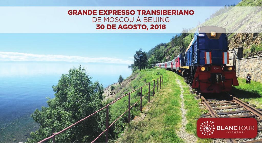 Com acompanhamento de Guia Brasileiro Exclusivo, a bordo do Grande Expresso Transiberiano, uma fantástica viagem pela mais icônica rede ferroviária em todo planeta ocupando a mesma cabine de trem,