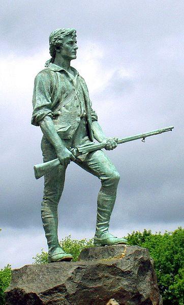 Imagem: Estátua comumente chamada de 'The Lexington Minuteman' / Hohum / Creative Commons Attribution-Share Alike 3.
