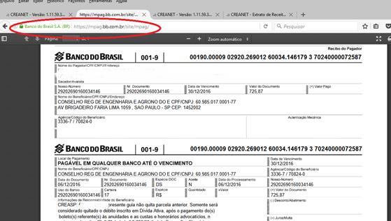 Ao confirmar a troca, será aberto uma nova guia em seu navegador, você será redirecionado para o site do Banco do Brasil, onde o novo boleto poderá ser impresso: Atenção: é necessário permitir que o