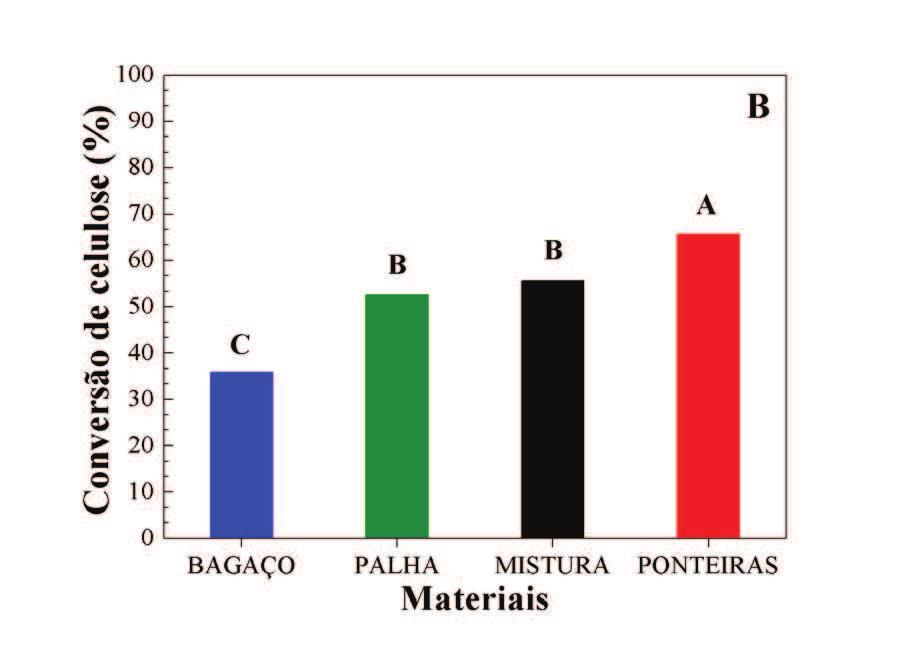 USO INTEGRAL DA BIOMASSA DE CANA-DE-AÇÚCAR PARA A PRODUÇÃO DE ETANOL 515 dos três resíduos separadamente e da mistura bagaço-palha-ponteiras (1:1:1).