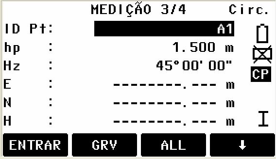 Figura 2 Telas de medição.