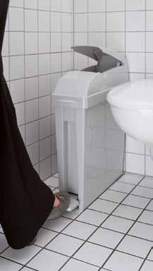 120 SOLUÇÕES PARA CASAS DE BANHO: Cuidados sanitários Contentores para resíduos sanitários Uma forma prática e eficiente de eliminar