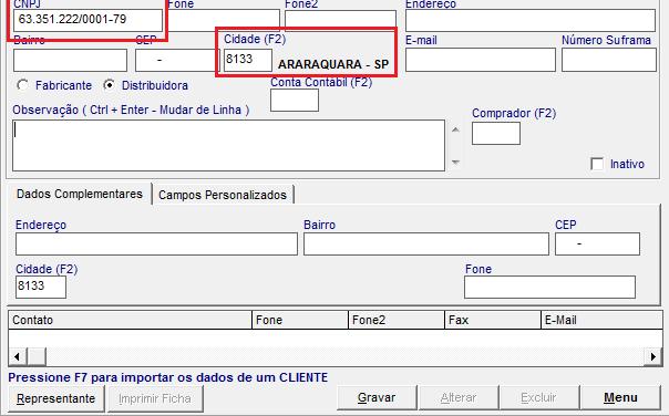 Cidade, obrigatórios no arquivo EFD PIS / COFINS.