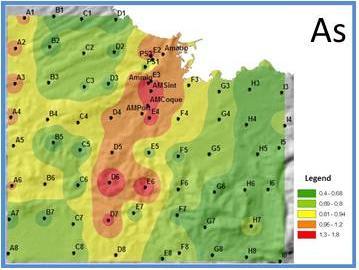 Cl Na Figura 3- Distribuição geoespecial dos elementos Cl e Na.