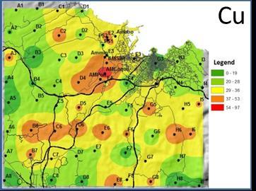 Estes elementos estão relacionados com processos de combustão e tráfego.