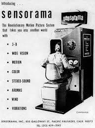 Evolução histórica da interação homem-máquina 1958 criação do Head-Mounted Display (Comeau e Bryan) 1962 criação do Sensorama