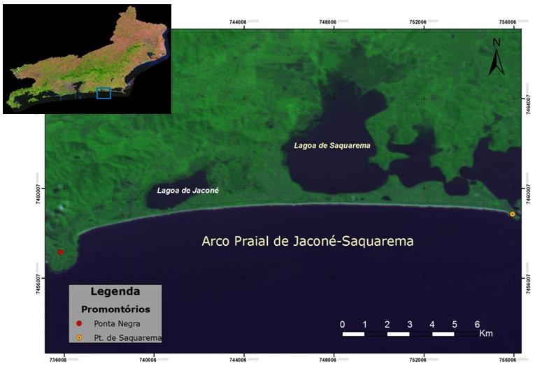 Figura 1: Imagem da área de estudo no contexto do Estado do Rio de Janeiro.