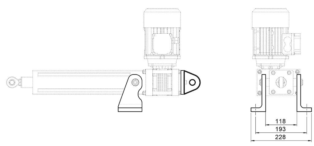 HEZ-2-L Cilindros elétricos na forma construtiva L