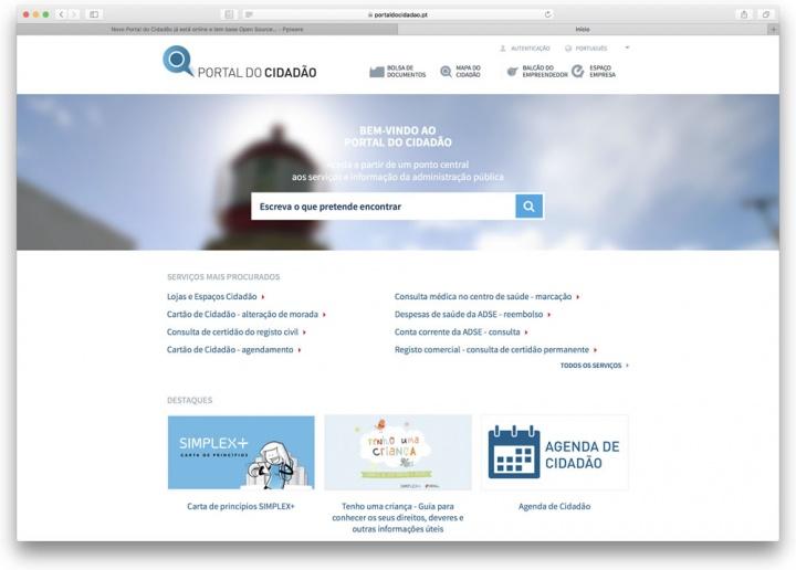 O Portal do Cidadão, desenvolvido pela AMA Agência para a Modernização Administrativa, custou cerca de 15 mil euros e integra agora os portais do Cidadão e da Empresa, numa plataforma única otimizada