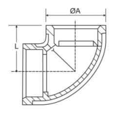 1/4" 52,0 45,0 1.1/4" 54,5 45,0 1.1/2" 58,0 50,0 1.1/2" 62,0 49,0 2" 71,0 58,0 2" 75,0 56,5 2.1/2" 86,5 69,3 2.