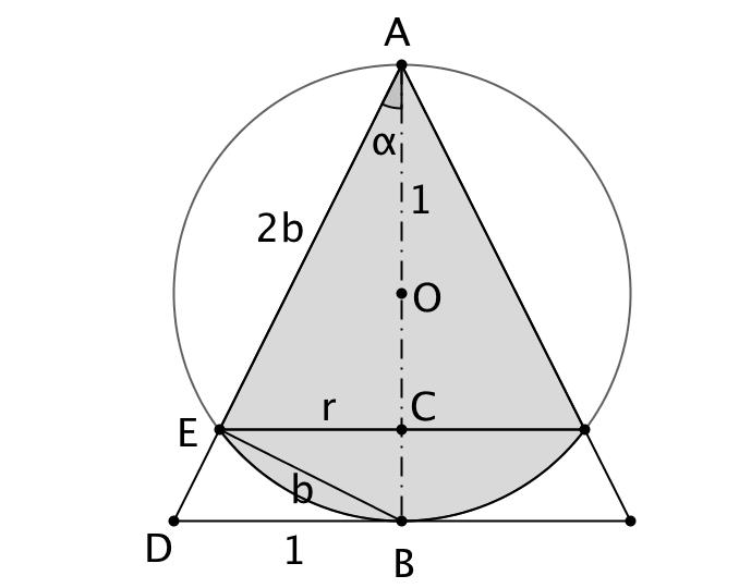 (1,0) a) Mostre que a circunferência que é a interseção da superfície da esfera com a superfície lateral do cone tem raio igual a 4 5.