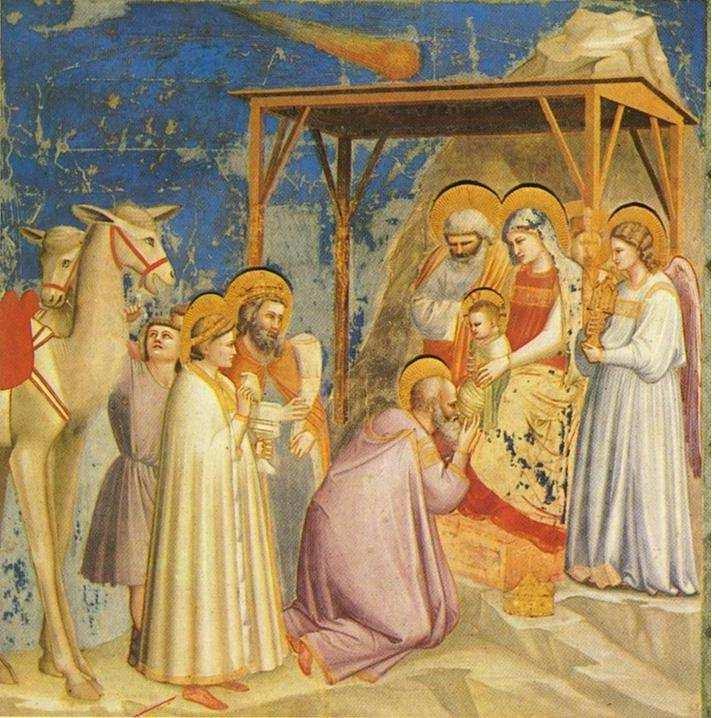 Figura 8 GiottodiBondone. A Adoração dos Magos, 1304-6. Capela Scrovegni, Pádua.