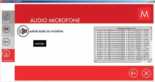 2- Sair Acione este botão para fechar o SoftDEA 3. Manual do usuário Operando o Soft DEA Visualizando áudios armazenados Quando disponível. Por meio do Soft DEA (a partir da versão 3.