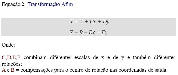 Transformação Afim (Afinidade) (6 parâmetros 3 pontos de controle)