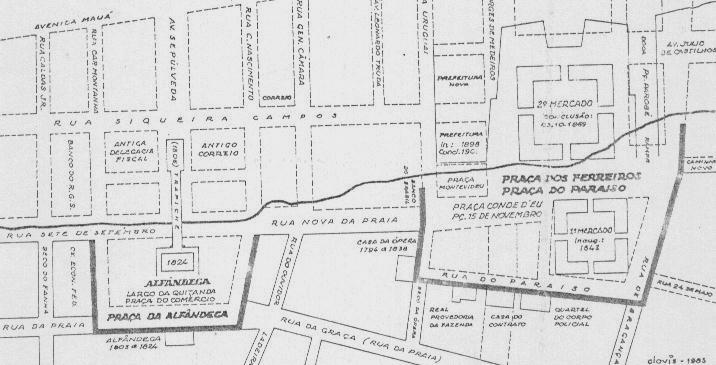 76 Figura 40 Mapa com a localização do antigo Mercado. Fonte: Prefeitura Municipal de Porto Alegre. A instalação deste Mercado implicou em algumas obras necessárias ao seu funcionamento.