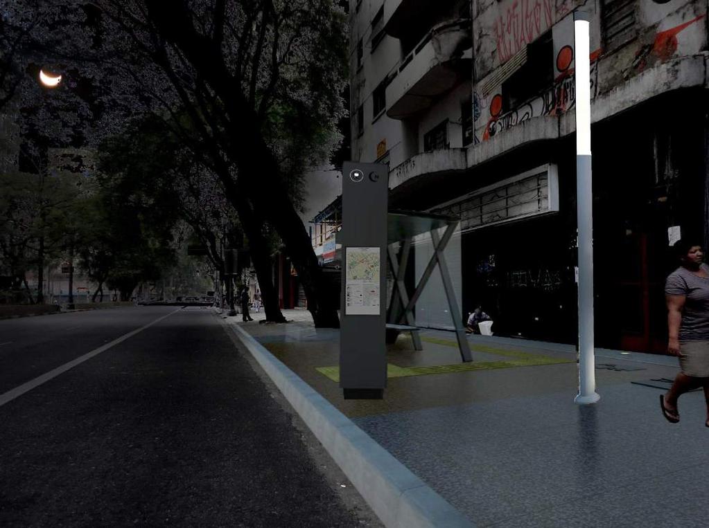 1. O Sistema de Informação Conexão Ipiranga São João - Parada C (Maquete Eletrônica) Iluminação da Calçada nos caminhos