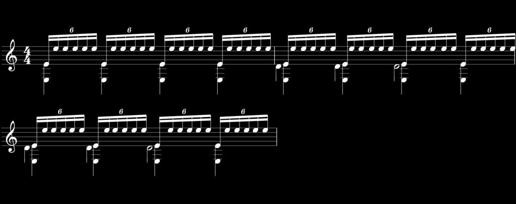 77 coleção diatônica apresentada nos primeiros quatro compassos, o modo eólio de Mi 45 destacado por Salles, com a melodia da camada central reexposta com uma textura completamente diferente, como
