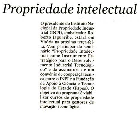 Veículo: A Gazeta Data: 03/11/2005 Caderno: Col.