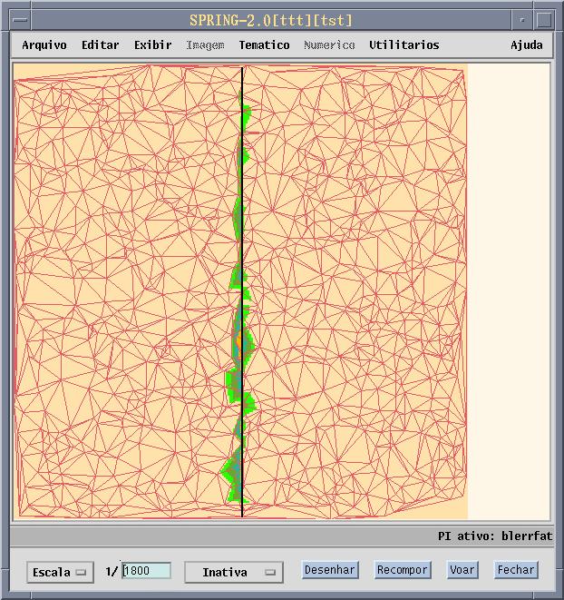 97 Fig. 7.6 - Diferença absoluta fatiada entre a grade padrão e a grade regular linear com quebra para a função matemática. 7..1.