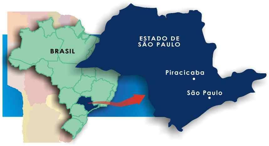 A cidade de Piracicaba localiza-se no interior paulista (Figura 1), com população estimada em 364.571 habitantes (Censo 2010 IBGE).