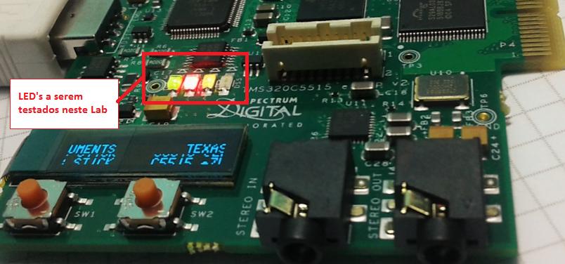 Imagem LED s a serem testados Teste: Deslocamento a Direita dos LED s Abra o arquivo main.