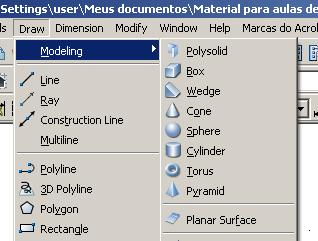 Usando DRAW/ MODELING/