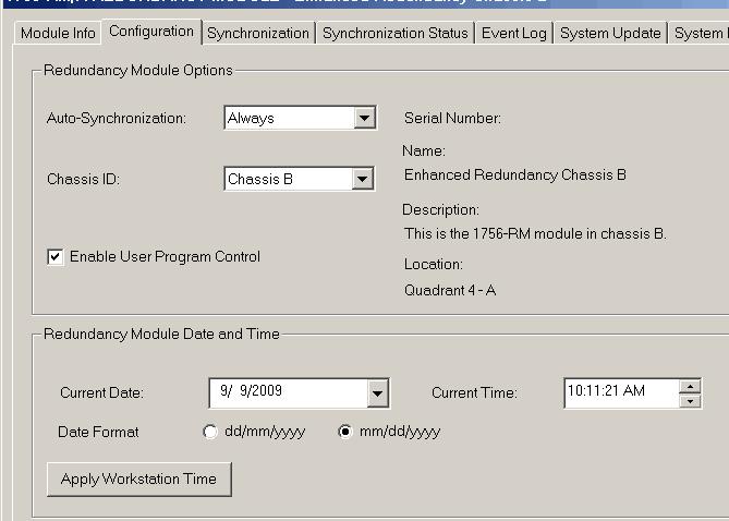 Monitorar e manter um sistema de redundância aprimorada Capítulo 8 Verificar configurações de data e hora Depois de concluir a programação de seu sistema redundante e ter feito o download de seu