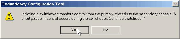 No software RSLinx Classic, acesse o RMCT para o módulo de redundância primário. 2. Clique na guia Synchronization. 3. Clique em Initiate Switchover.