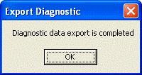 A caixa de diálogo Export Diagnostics aparecerá e solicitará que você especifique um local para salvar o arquivo de exportação. 5. Nomeie e salve o arquivo de exportação. 6. Clique em Export.