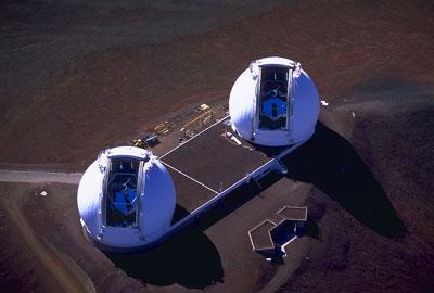 Keck I (1994), Keck II (1999) Grandes telescópios construídos a partir