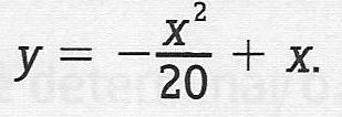 18. Em uma determinada partida de futebol, a bola é chutada por um de seus jogadores e descreve uma trajetória parabólica (função polinomial do 2º grau), que corresponde a função mostrada no quadro