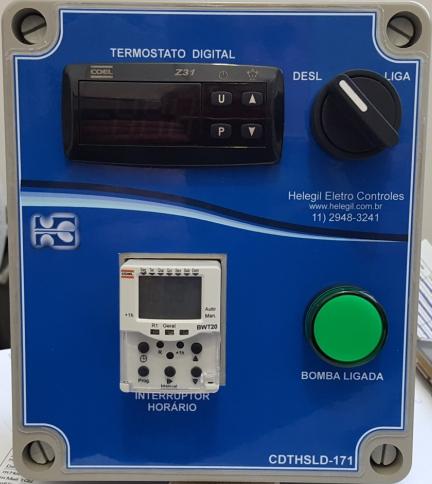 CDTHSLD-171 Quadro elétrico digital com controle de temperatura e programador horário R$ 390,00-01 Caixa termoplástica 170x145x90-01 Controlador digital de