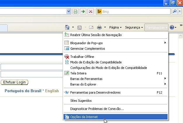 Internet Explorer 4.2. Digite o endereço http://ebs.