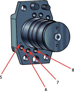 Válvula do botão de pressão A válvula acionada pelo botão de pressão é entregue pronta para ser instalada nos bolsões dos discos da torre ou em blocos de ferramentas desenhados para unidades de