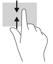 Passar o dedo a partir da borda superior e da borda inferior Passar o dedo a partir da borda superior ou inferior permite abrir uma lista de aplicativos disponíveis no computador. 1.