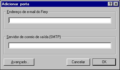 UTILITÁRIOS DE IMPRESSÃO 33 5 Na caixa de diálogo Adicionar porta, digite as informações básicas necessárias para configurar a porta de e-mail.