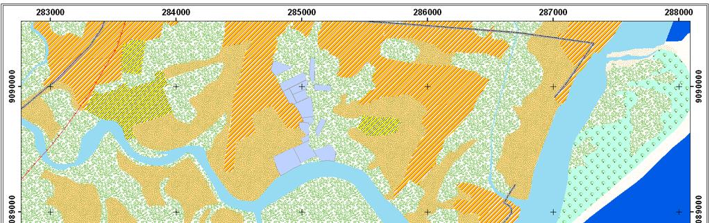 Evolução da Área de Mangue (ha) Área (ha) 500 400 300 200 100 0 Ano de 1974 Ano de 1997 Ano de 2008 Mangue 312,37 340,46 419,91 Anos Figura 4. Mapa de uso e ocupação do solo do ano de 2008. Figura 5.