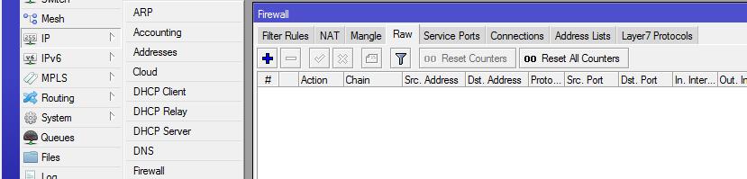 Tabela RAW 29 A tabela RAW pode ser usada para fazer um bypass ou drop de pacotes antes que os pacotes cheguem até a connection tracking e com isso consegue reduzir drasticamente a sobrecargas na CPU.