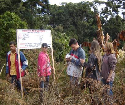 de catalogação e caracterização ambiental das nascentes e área de entorno.