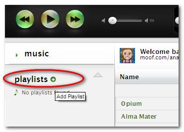 Depois de criar a sua lista de reprodução, pode começar a adicionar músicas à mesma.
