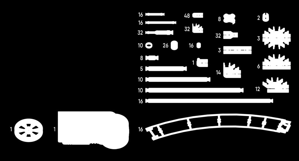 Parts List Before you start building, be sure to compare the parts in your set with the parts list here.