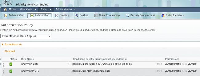 VLAN20 nomeado SGT. Termine o interruptor e a configuração ASA para que aceitem os atributos RADIUS SGT. Configuração CTS no ASA e no 3750X Você deve configurar ajustes básicos CTS.