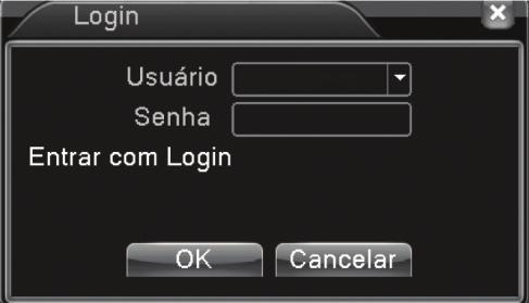 Figura: Login do sistema Proteção por senha: Se a senha for introduzida com erro três vezes seguidas, o alarme será acionado.