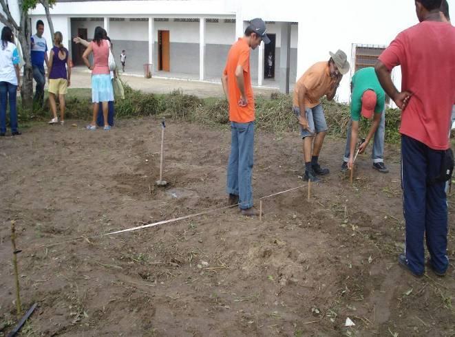 Demarcação do galinheiro e