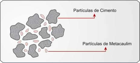 10 FIGURA 3 - Comparativo da granulometria dos grãos de Metacaulim e cimento (Fonte adaptada: Fabricante do Produto, 2011).